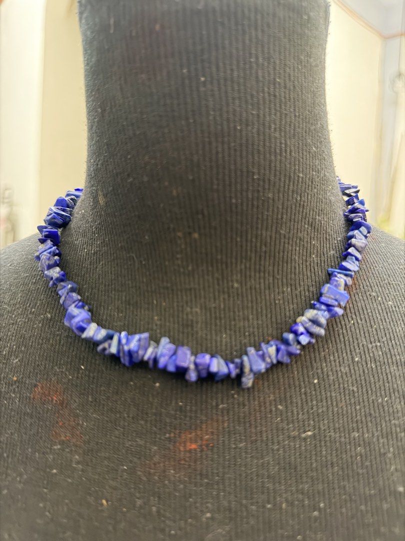 Ocean-inspired jewelry deep blue tones (Category: Necklaces) located in Pasig City. Submitted by smartshopping.ph (Listing ID 1461073245, Image 2). Description: This ocean-inspired jewelry collection shifts to rich, deep blue tones: 1. Lapis Lazuli Chip Necklace - 1300 php 2. Murano Glass Blue Drop Earrings - 500 php.