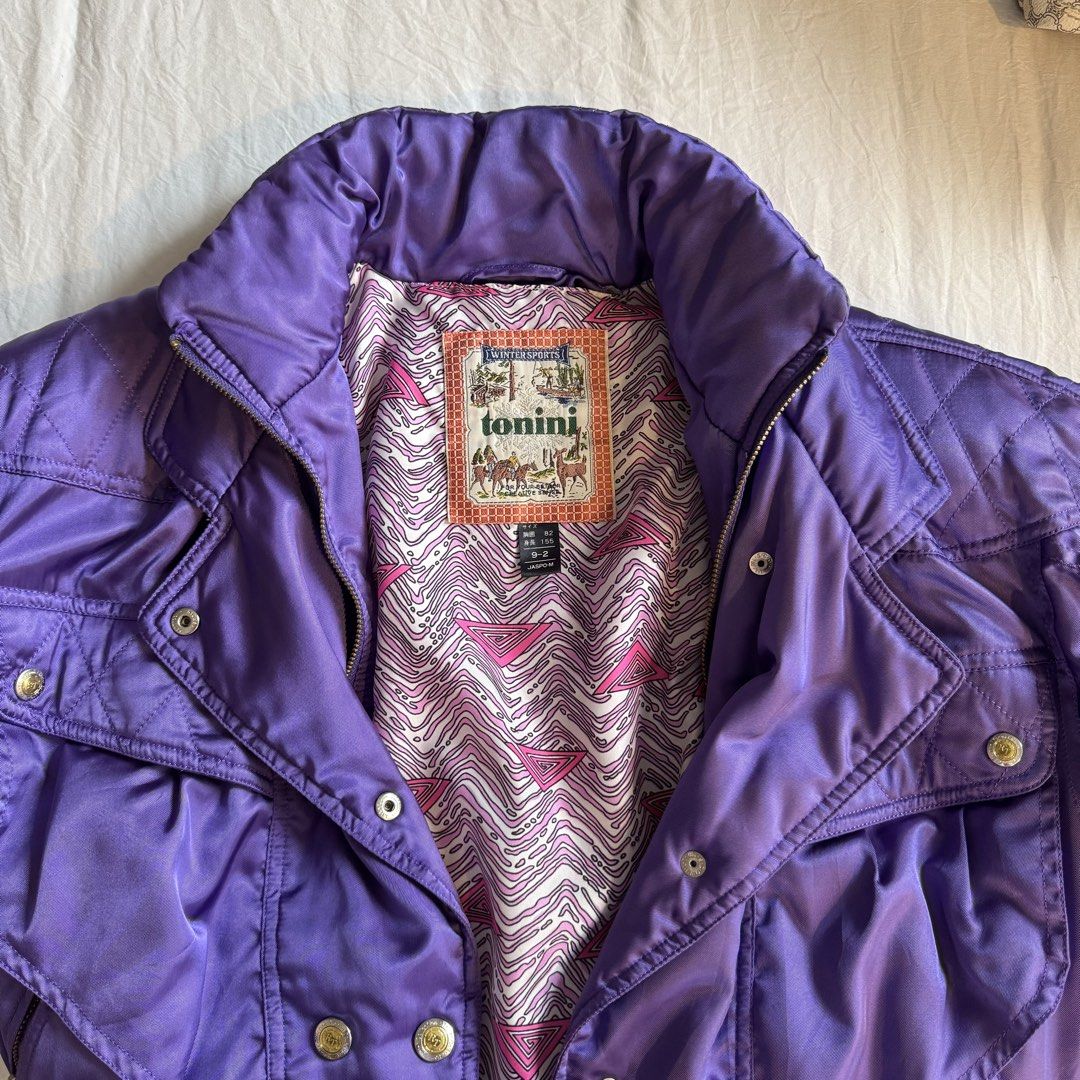 tonini purple bomber jacket (Category: Coats, Jackets and Outerwear) located in Pasay City. Submitted by ultzen (Listing ID 1460940804, Image 3). Description: - tonini purple bomber jacket - thrifted in japan - size M fits up to L - perfect retro vibe - rfs: decluttering mop: bpi / gcash / maribank mod: j&t / lbc / sdd (mnl).