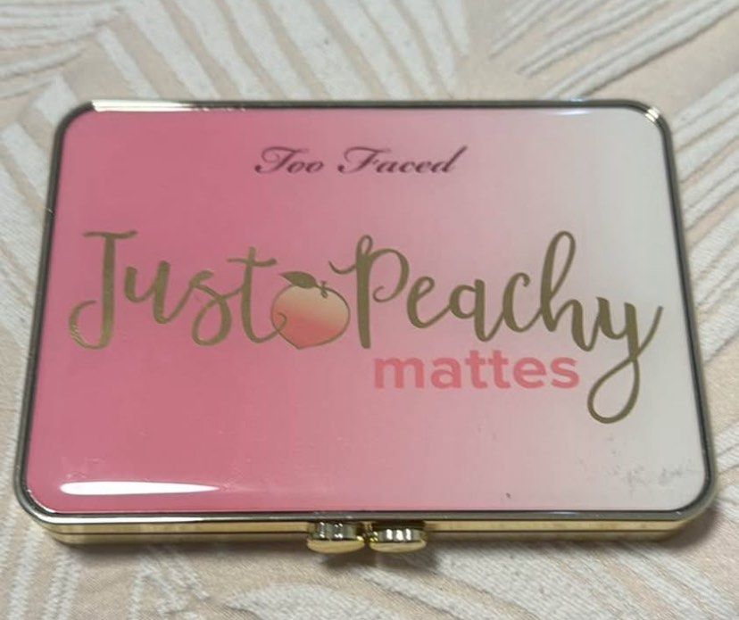 Too Faced Just Peachy Palette (Category: Makeup) located in Quezon City. Submitted by cheerupbby (Listing ID 1461049858, Image 1). Description: Swatched only for pictures. Will ship when I get back home to the Philippines in February 2027. Note: I will only bring what is SOLD. 📍 QC in the ph Can ship thru lalamove or j&t.