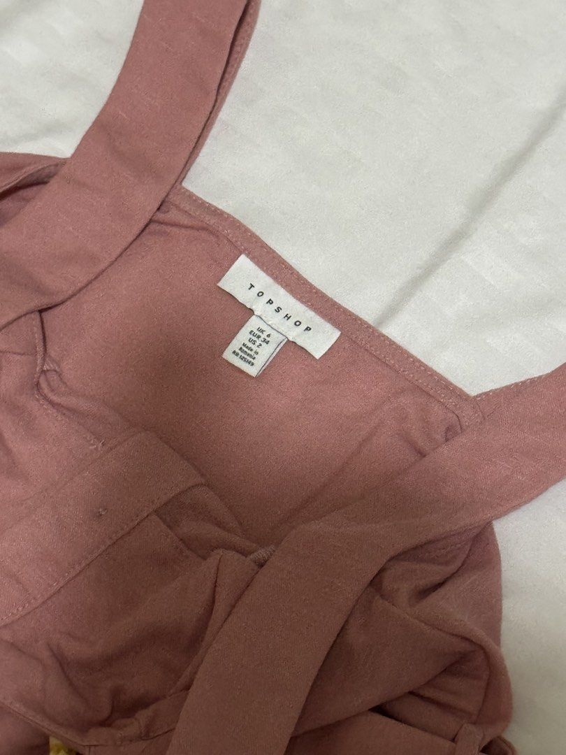 TOPSHOP Pink Button Front Belted Mini Dress (Category: Dresses) located in Rizal. Submitted by alys.shop (Listing ID 1461033857, Image 2). Description: .