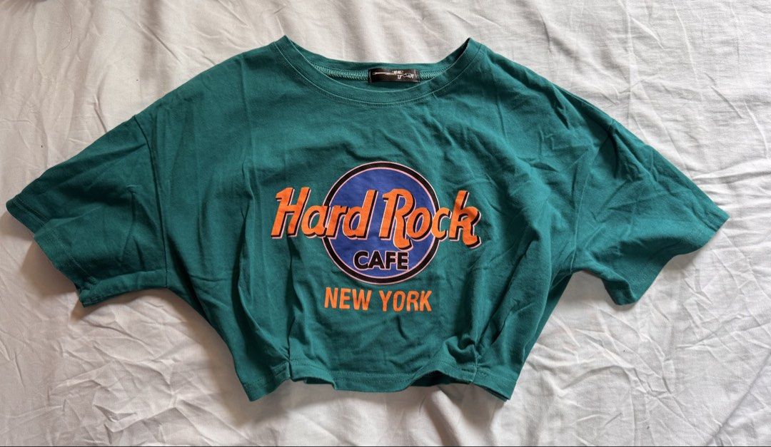Torquoise hard rock cafe crop top (Category: Others Tops) located in Marikina City. Submitted by 1stuffshop (Listing ID 1460957083, Image 1). Description: Small to medium.