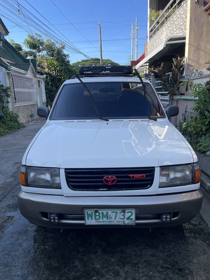 Toyota Revo (Category: Used Cars) located in Manila. Submitted by valjay02 (Listing ID 1461031015, Image 3). Description: For Sale or swap toyota Revo glx 99 mdl 7ke 1.8 Manual transmission All power No Talsik No usok No blowby Ice cold Aircon ❄️ complete legal papers makinis paint pwede sa maselan 15" rota mags roof rack leather seats issue: paso 2026 price negotiable madali kausap sa personal location: manggahan gentri cavite.