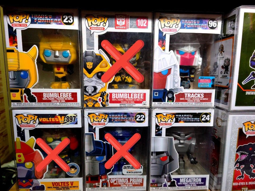 Transformers Funko pop (Category: Figurines & Statues) located in Manila. Submitted by daily.tipid (Listing ID 1461054133, Image 1). Description: Transformers Funko Pop 🤖 999 each Bumblebee Optimus Prime Tracks Megatron If take all, 850 each.
