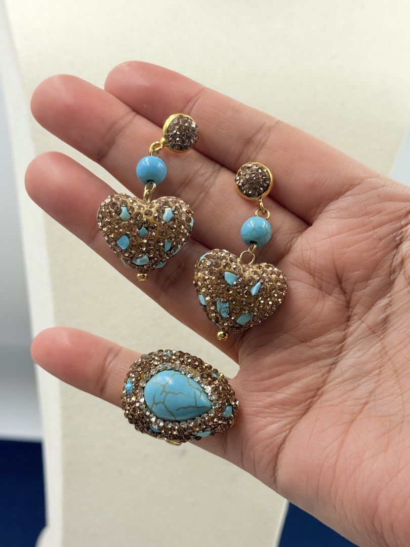 turquoise Ring and earrings (Category: Earrings) located in Baguio. Submitted by manang_isang (Listing ID 1461056875, Image 2). Description: .
