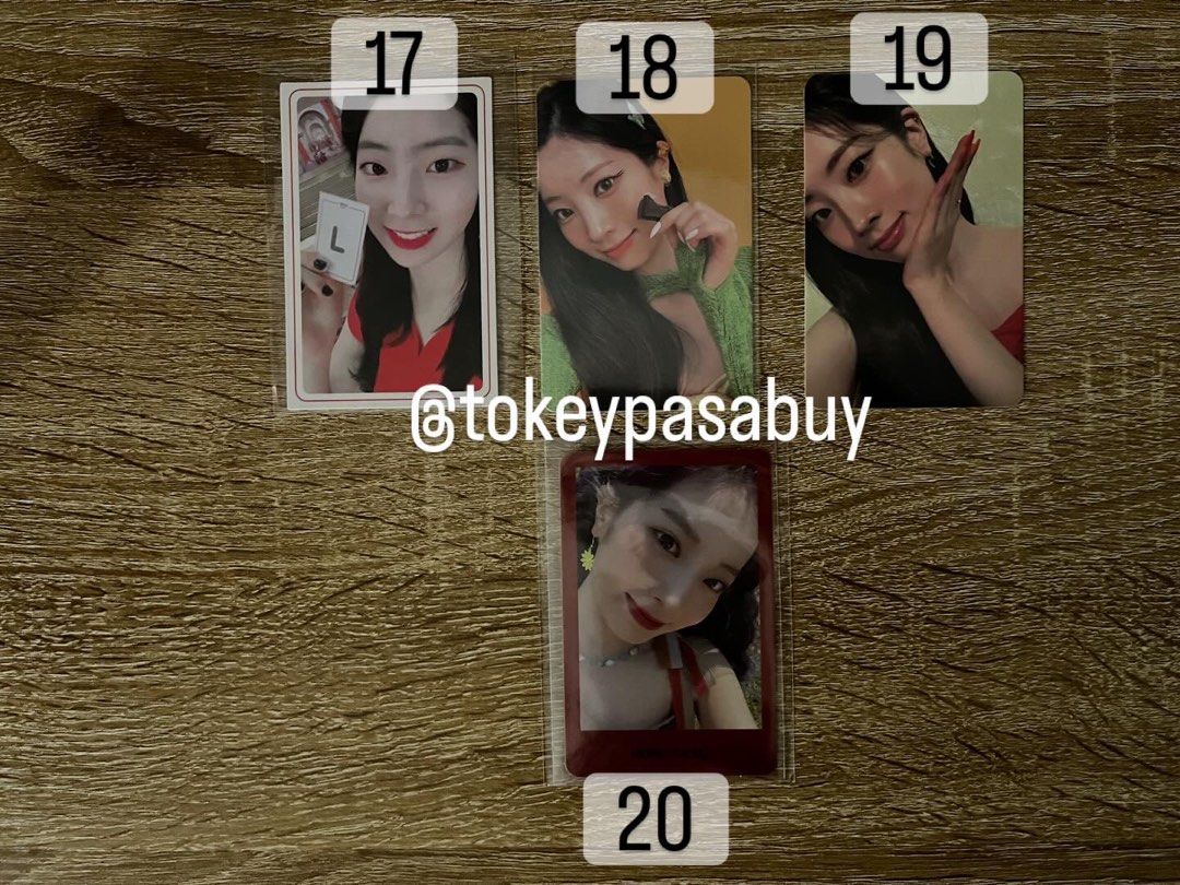 TWICE DAHYUN PHOTOCARDS (Category: K-Wave Merchandise) located in Paranaque City. Submitted by tokeypasabuy (Listing ID 1460997777, Image 3). Description: DECLUTTERING 👌 READY TO SHIP 👌 OFFICIAL 👌 TWICE DAHYUN PHOTOCARDS 100 PHP EA MOP: Maribank/Bank Transfers MOD: SCO/JNT DM for Inquiries 😊.