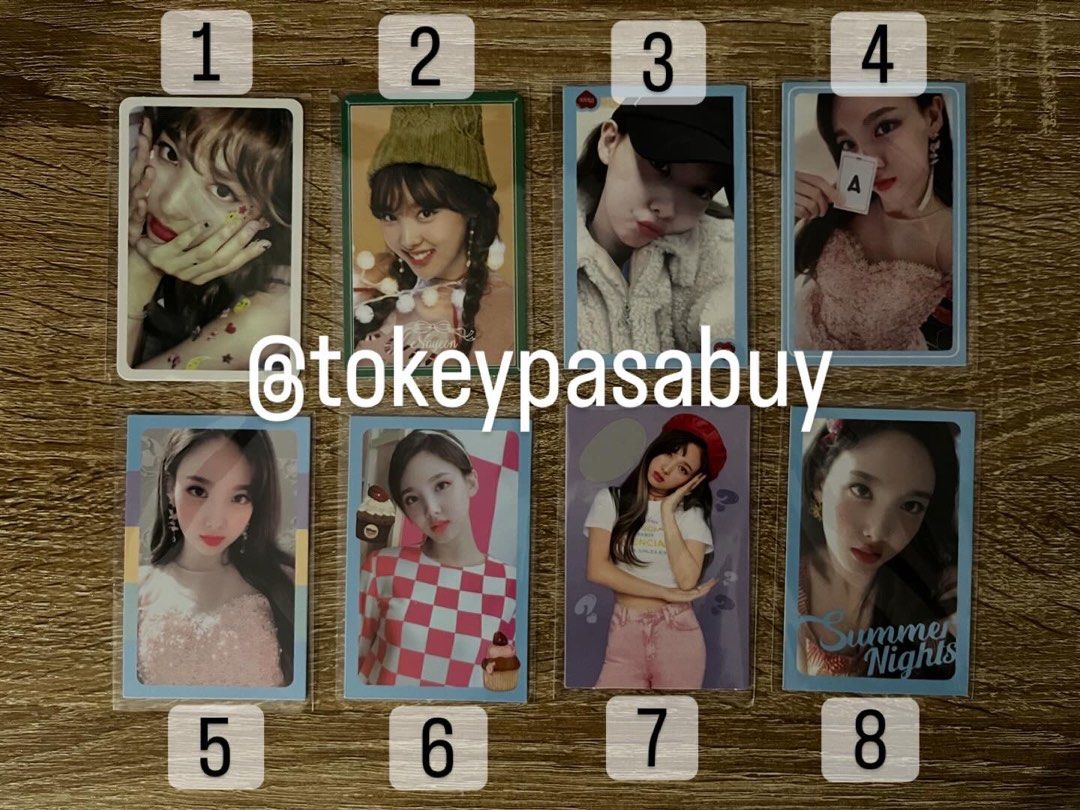 TWICE NAYEON PHOTOCARDS (Category: K-Wave Merchandise) located in Paranaque City. Submitted by tokeypasabuy (Listing ID 1460991022, Image 1). Description: DECLUTTERING 👌 READY TO SHIP 👌 OFFICIAL 👌 TWICE NAYEON PHOTOCARDS 200 PHP EA MOP: Maribank/Bank Transfers MOD: SCO/JNT DM for Inquiries 😊 .