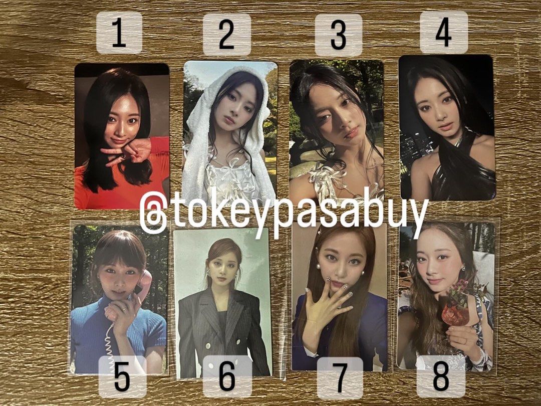 TWICE TZUYU PHOTOCARDS (Category: K-Wave Merchandise) located in Paranaque City. Submitted by tokeypasabuy (Listing ID 1461000379, Image 1). Description: DECLUTTERING 👌 READY TO SHIP 👌 OFFICIAL 👌 TWICE TZUYU PHOTOCARDS 100 PHP EA MOP: Maribank/Bank Transfers MOD: SCO/JNT DM for Inquiries 😊.