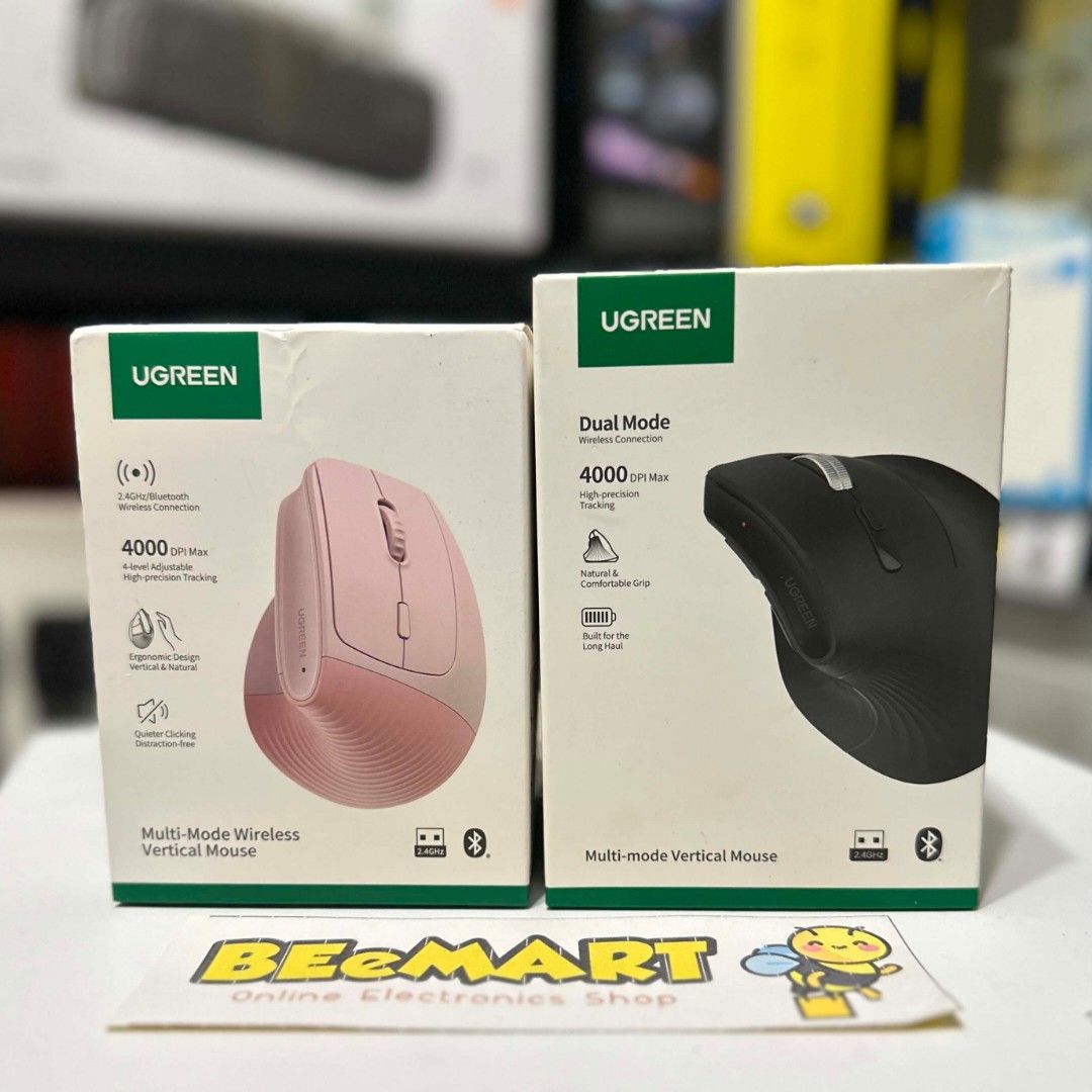 UGREEN 2.4G Bluetooth 5.0 Wireless Vertical Mouse 4000DPI Ergonomic (Category: Mouse & Mousepads) located in Cabuyao City. Submitted by beemartshop (Listing ID 1434116300, Image 1). Description: 𝗢𝗥𝗜𝗚𝗜𝗡𝗔𝗟 • 𝗕𝗥𝗔𝗡𝗗𝗡𝗘𝗪 • 𝗔𝗨𝗧𝗛𝗘𝗡𝗧𝗜𝗖 🏷️𝗣𝗥𝗜𝗖𝗘: ₱1,199.00 𝗟𝗢𝗖𝗔𝗧𝗜𝗢𝗡: 📍 𝗕𝗘𝗘𝗠𝗔𝗥𝗧 𝗣𝗛 𝗣𝗨𝗟𝗢 𝗖𝗔𝗕𝗨𝗬𝗔𝗢 𝗟𝗔𝗚𝗨𝗡𝗔 ℹ️𝗧𝗵𝗶𝘀 𝗶𝘀 𝘁𝗵𝗲 𝘀𝗲𝗰𝗼𝗻𝗱 𝗠𝗮𝗿𝗸𝗲𝘁𝗽𝗹𝗮𝗰𝗲 𝗣𝗮𝗴𝗲 𝗼𝗳 𝗕𝗘𝗘𝗠𝗔𝗥𝗧 _______