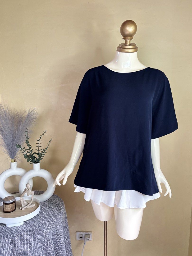 Uniqlo Draper Blouse (Category: Blouses) located in Silang. Submitted by princess_ameerah (Listing ID 1461025393, Image 2). Description: Uniqlo Draper Blouse - XL on tag -Condition 10/10 -Color may vary due to lighting Location:Cavite Cut yung size tag Shipping via J&T Mode of payment: Gcash,BPI & Maribank 250.