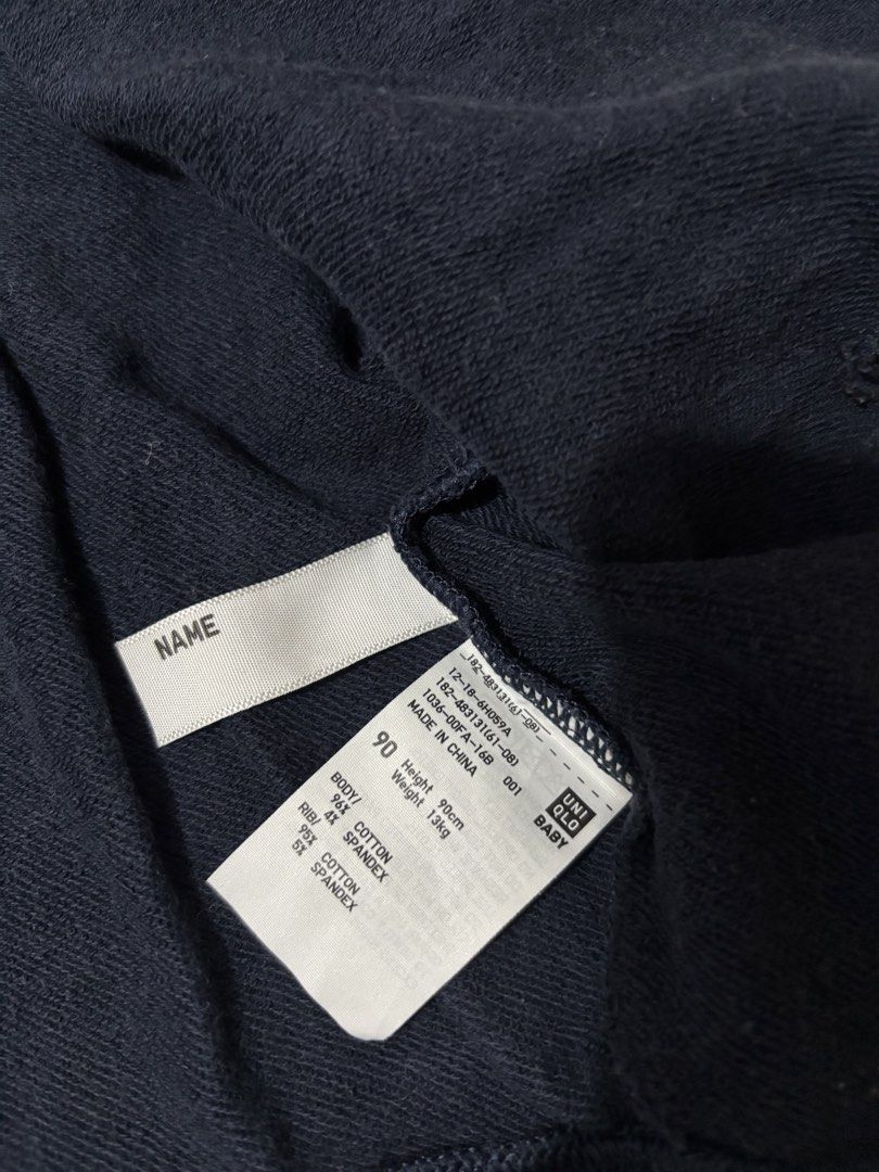 Uniqlo Jacket (Category: Babies & Kids Fashion) located in Alabel. Submitted by trixmagban78142 (Listing ID 1460941623, Image 3). Description: Baby Ultra stretch sweat full-zip hoodie .