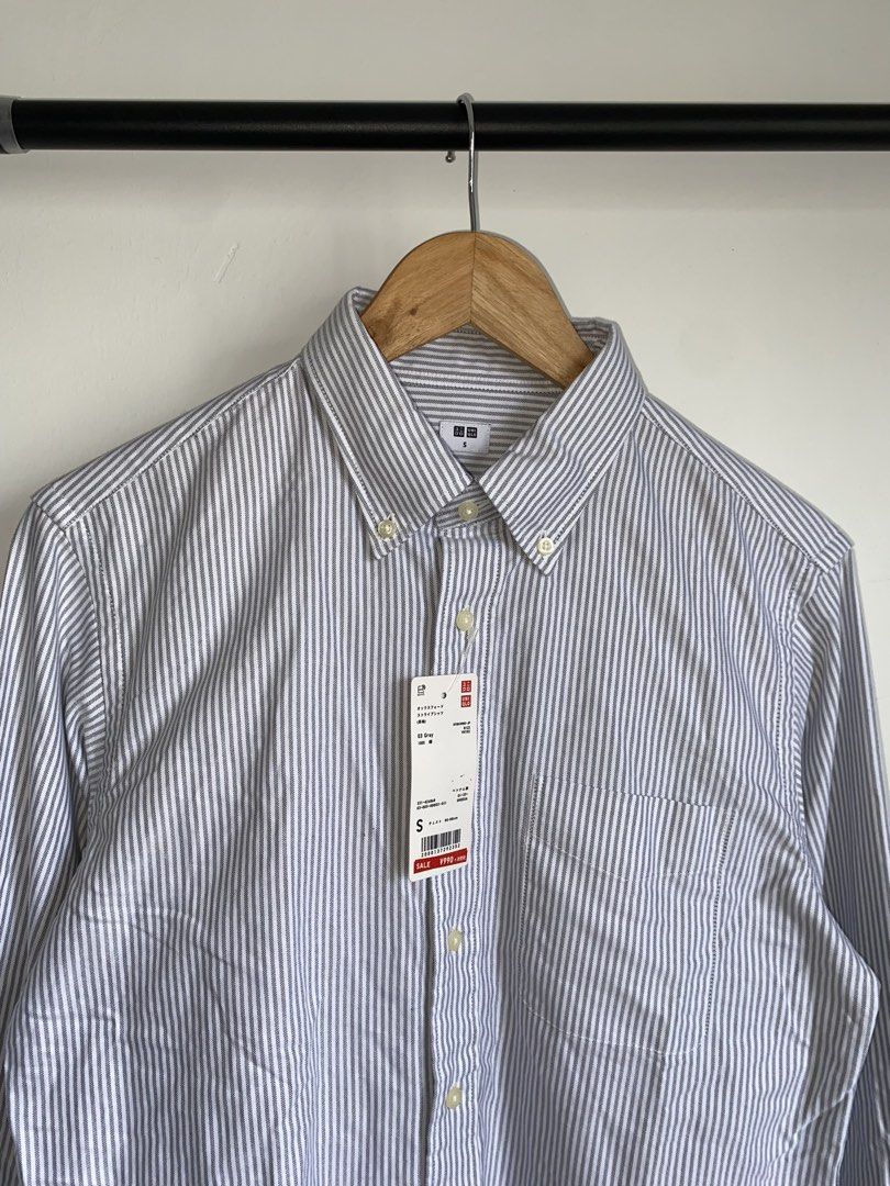 ‘Uniqlo Striped Button-Down Long-Sleeve’ (Category: Coats, Jackets and Outerwear) located in Calamba. Submitted by dreality. (Listing ID 1461073420, Image 3). Description: ‘Uniqlo Striped Button-Down Long-Sleeve’ - Brand new with hangtag. Size on Tag: Small (Best fit on Medium) Width: 19 | Length: 27-28 ・ Brand new condition! ・ Color rate: 10/10 ・ Flaw: NONE! 🔖 PRICE: ₱650 ONLY!.