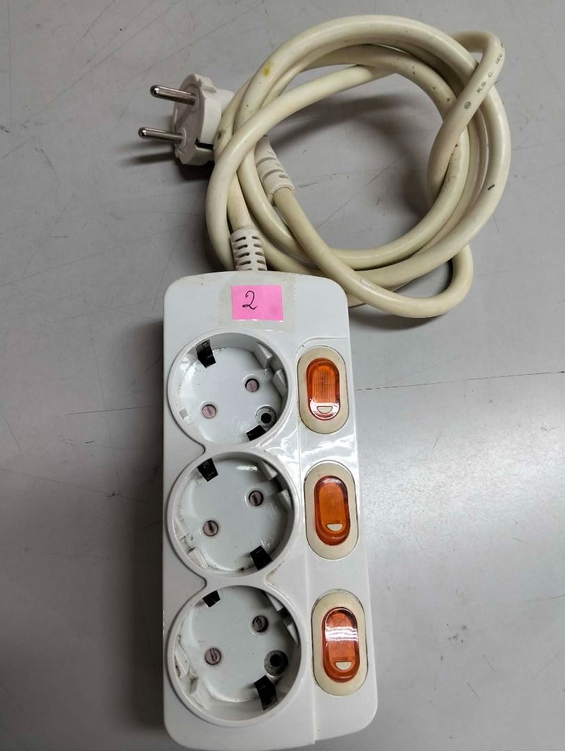 Used Electrical Extension Cords, Power Strips, and Plugs (Category: Electrical, Adaptors & Sockets) located in Binan City. Submitted by croti_by_juliechi (Listing ID 1460960370, Image 3). Description: FOR SALE: Used Electrical Extension Cords, Power Strips, and Plugs Php1 PM for price and additional photo Location/Pick-up: BCPI (Best Chemicals & Plastics, Inc.) PTC, Brgy. Maduya, Carmona, Cavite Mon–Fri, 8AM–4PM (except sat-sun-holiday) https://s