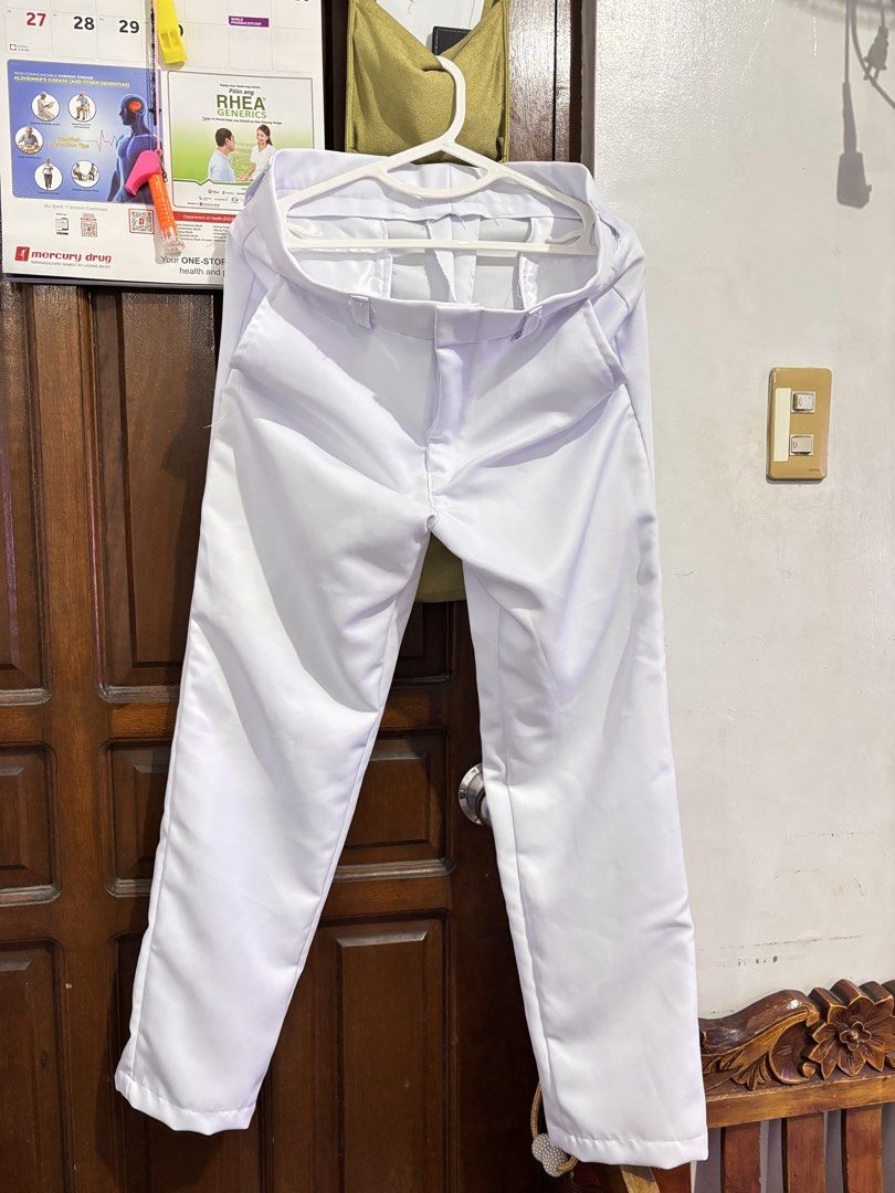 V Neck White Med Uniform (Armani Fabric) (Category: Sets & Coordinates) located in Manila. Submitted by ramzieee (Listing ID 1461071067, Image 2). Description: 🥼 V Neck Medical Uniform Set 🧵 Fabric: Armani 🔢: 3 Sets of Uniform (₱950/set or ₱2800 take all) 📐 Size & Measurements (Laid Flat) 📏 Top --Shoulder Width: 16.5 inches --Chest (Armpit to Armpit): 20 inches (fits up to ~38"–40" chest) --Total Length: 26.5 inches --Sleeve Length: 9.5 inch