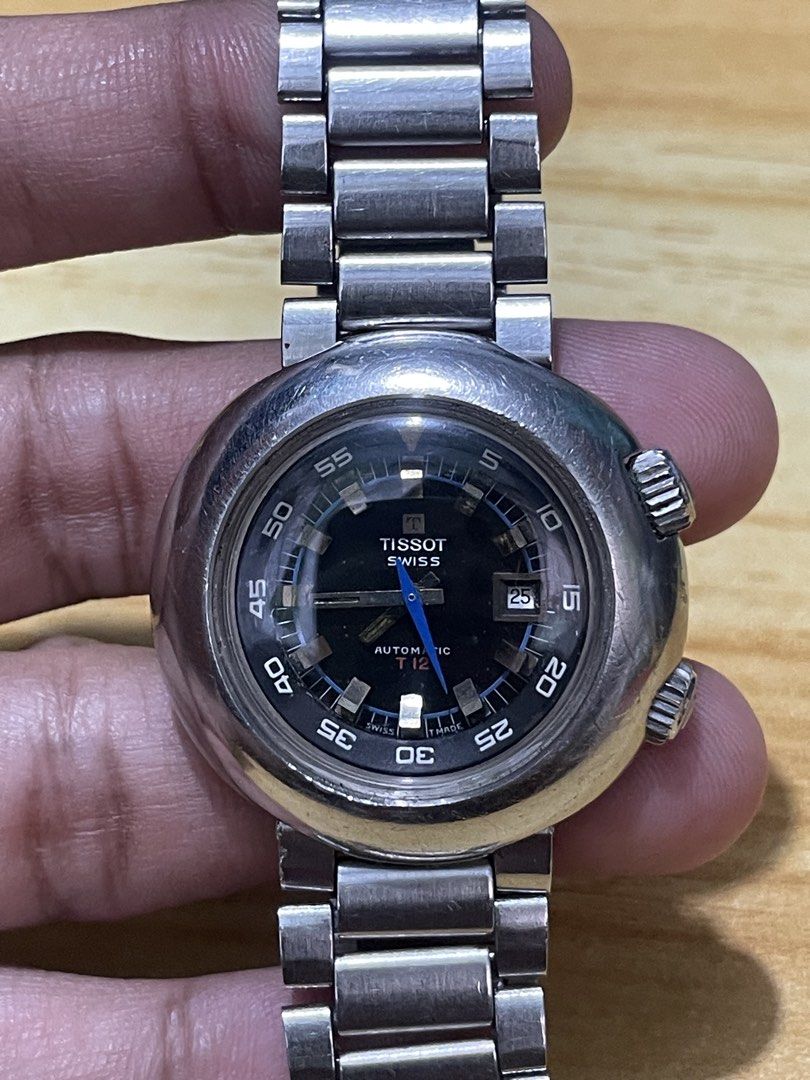 Vintage Tissot T12 (Category: Men's Watches) located in Taguig. Submitted by tester1x (Listing ID 1460921422, Image 1). Description: Vintage tissot t12 Swiss made Automatic Stainless steel bracelet.