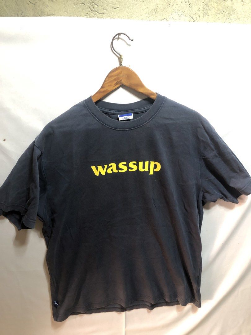 Wassup tee (Category: Tshirts & Polo Shirts ) located in Cagayan de Oro. Submitted by kennymiiiiii (Listing ID 1460943939, Image 1). Description: 22*28 Minimal on the neckline Need wash no crack print C9.