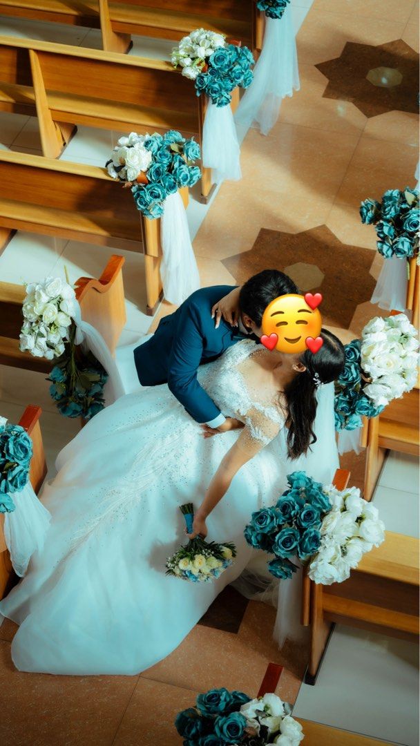 Wedding Gown (Category: Evening dresses & gowns) located in Manila. Submitted by jessa.mae_river (Listing ID 1461021955, Image 3). Description: Hello future brides! I’m selling my wedding gown used last June 20,2025. I am the first owner of the gown! 🩵 📌 Fits S-M frame (RTW gown when purchased) 📌 Corset type, long trail 📌 w petticoat and veil 📌 dry cleaned RFS: No storage and need fund My measurements: 📌 Waist - 26-28” 📌 Bust - 34 💰 10k (