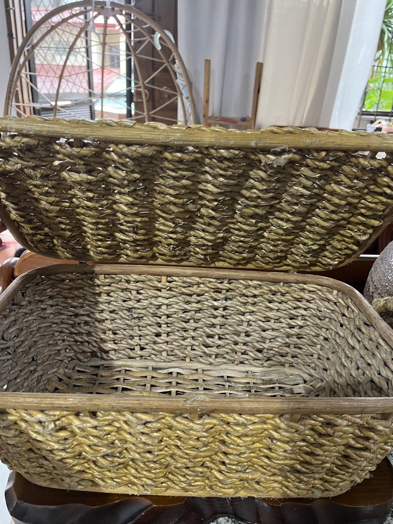 Sold—Woven Rectangular Basket with Lid (Category: Storage Boxes & Baskets) located in Taguig. Submitted by minmin_parker (Listing ID 1461009586, Image 2). Description: - Intricate woven rectangular basket with lid - Rustic, natural fiber look - Sturdy construction - Ideal for storage and display - Perfect for organizing or as a decorative piece.