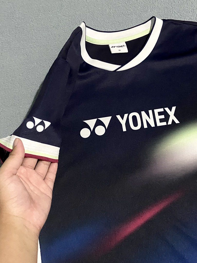Yonex Gradient Pattern Drifit Shirt (Category: Activewear) located in Davao. Submitted by sb.thriftwear (Listing ID 1461071997, Image 3). Description: FIXED PRICE‼️ Size: Medium Dimensions: W- 18.5” L- 24.5” Issue: None. Good as new Color may vary due to lighting. ⚠️All items are thrifted. Please manage your expectations..