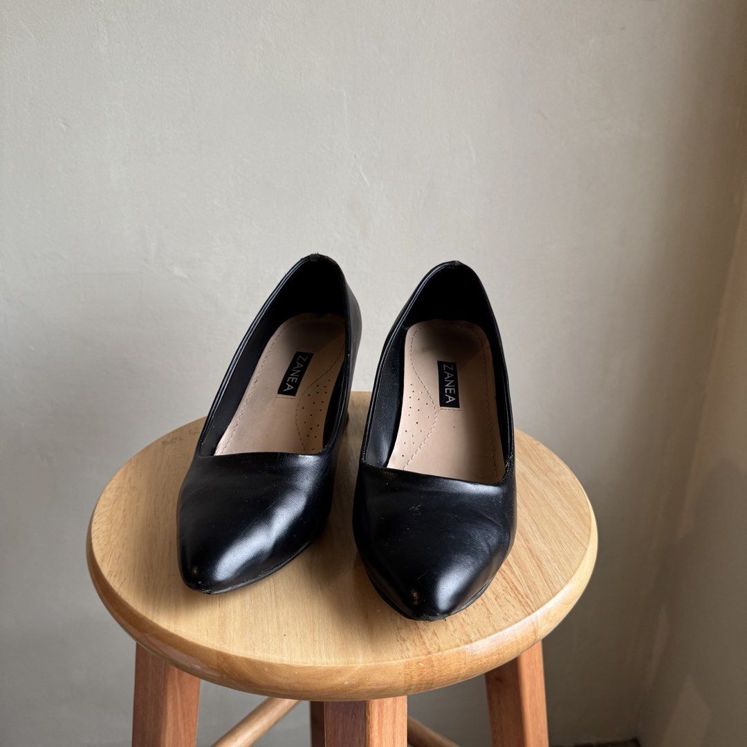 Zanea Black Pointed Heels (Category: Heels) located in Santa Rosa. Submitted by ceyllective (Listing ID 1461011568, Image 1). Description: • Has signs of usage as shown in the photos • Please review all photos carefully for the actual condition • no box Selling as-is. Minor signs of use are present, so please manage expectations for a preloved item. .