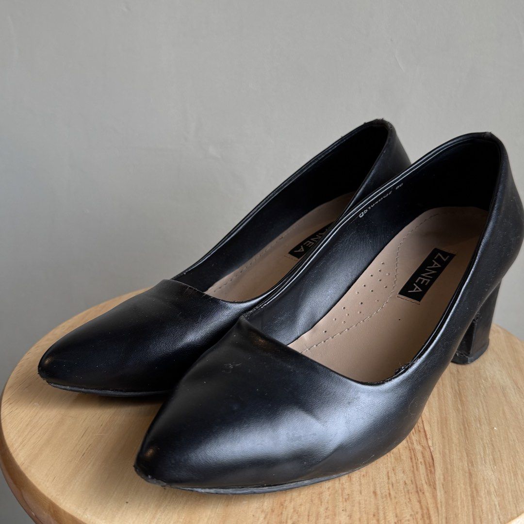 Zanea Black Pointed Heels (Category: Heels) located in Santa Rosa. Submitted by ceyllective (Listing ID 1461011568, Image 2). Description: • Has signs of usage as shown in the photos • Please review all photos carefully for the actual condition • no box Selling as-is. Minor signs of use are present, so please manage expectations for a preloved item. .