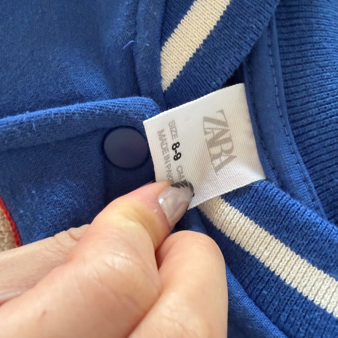 Zara blue varsity jacket (Category: Babies & Kids Fashion) located in Quezon City. Submitted by shyllemercado (Listing ID 1460934177, Image 2). Description: .