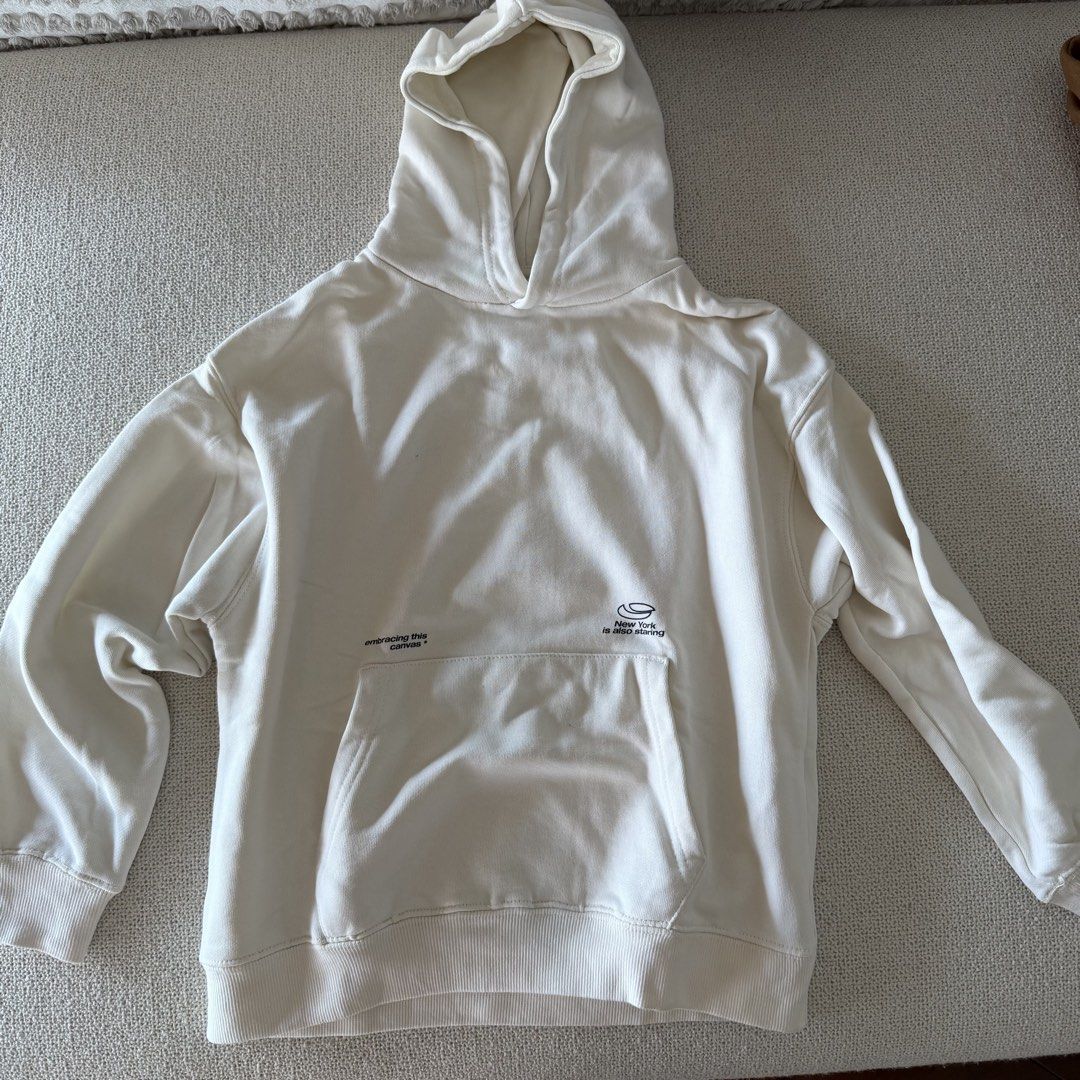Zara white hoodie (Category: Babies & Kids Fashion) located in Quezon City. Submitted by shyllemercado (Listing ID 1460934581, Image 1). Description: .