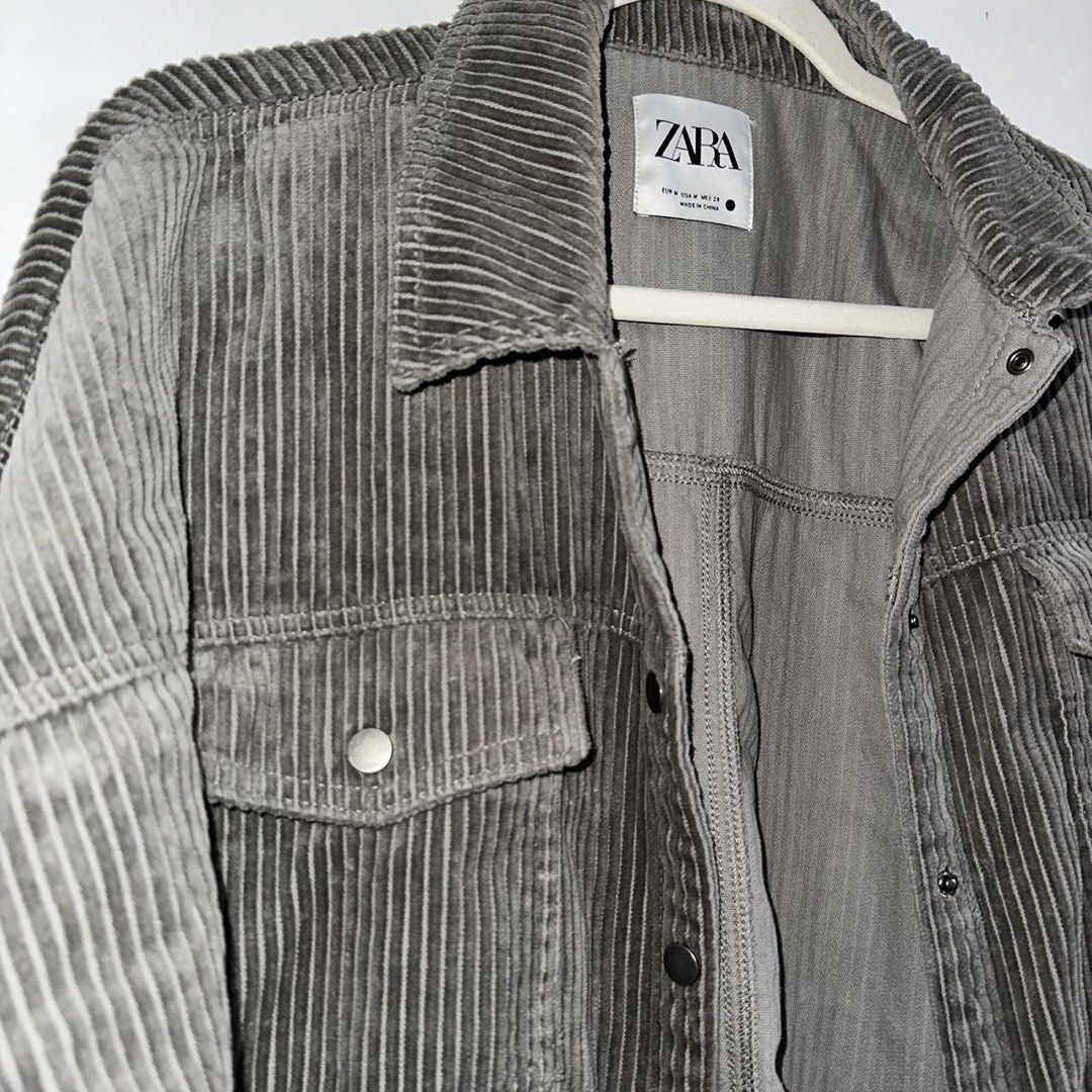 Zara-Gray Corduroy Jacket (Category: Coats, Jackets and Outerwear) located in Iloilo. Submitted by kprior.hi (Listing ID 1460928637, Image 1). Description: Can send actual photos. .