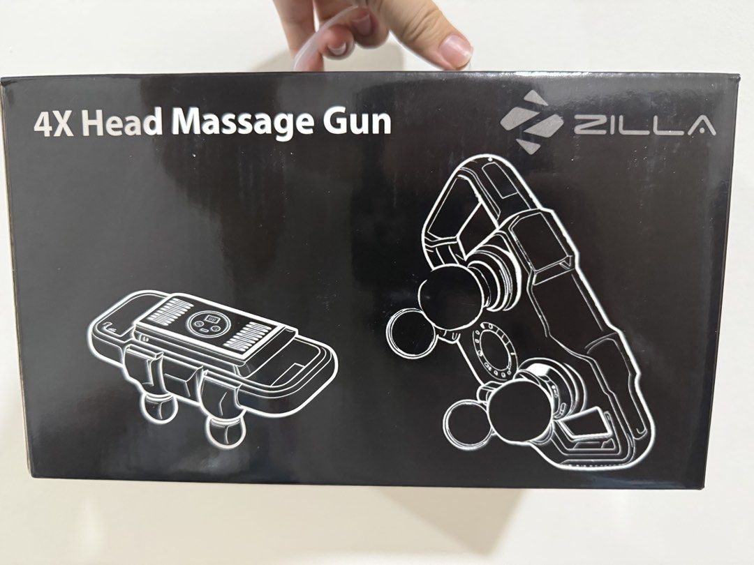 ZILLA 4X Head Massage Gun (Category: Massage Devices) located in Pasay City. Submitted by shairabear123 (Listing ID 1461025311, Image 1). Description: - ZILLA 4X Head Massage Gun - Effectively relieves muscle tension and soreness - Compact and user-friendly design - Ideal for post-workout recovery - Great for everyday relaxation.