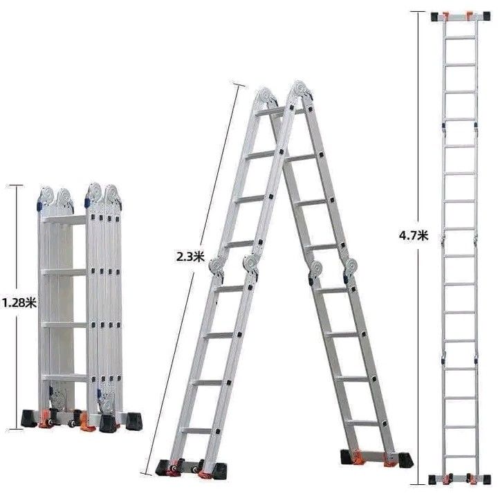 12, 16 &20ft Multi-functional Ladder (Category: Ladders & Steps) located in Makati City. Submitted by oideme (Listing ID 1461186910, Image 2). Description: 12ft - 4000 16ft - 5000 20ft - 6000.