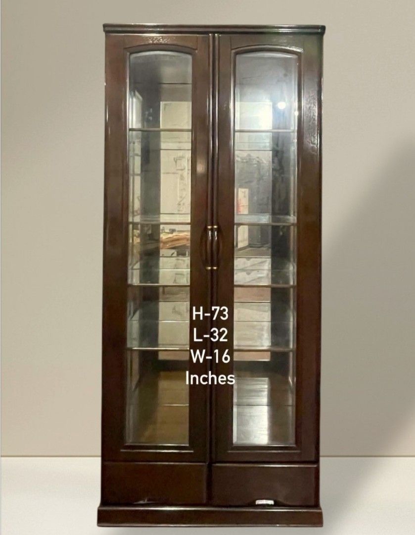 2 Door Full Glass Display Cabinet (Category: Shelves, Cabinets & Racks) located in Quezon City. Submitted by dannikkishoppe2 (Listing ID 1461229260, Image 1). Description: 2 Door Full Glass Display Cabinet ‼️₱16800‼️ Perfect for displaying your collections, dishes, décor, or other items. Elegant and practical for your home or business. Please manage your expectations as there might be minimal flaws. Color may vary due to lighting, it may appear d