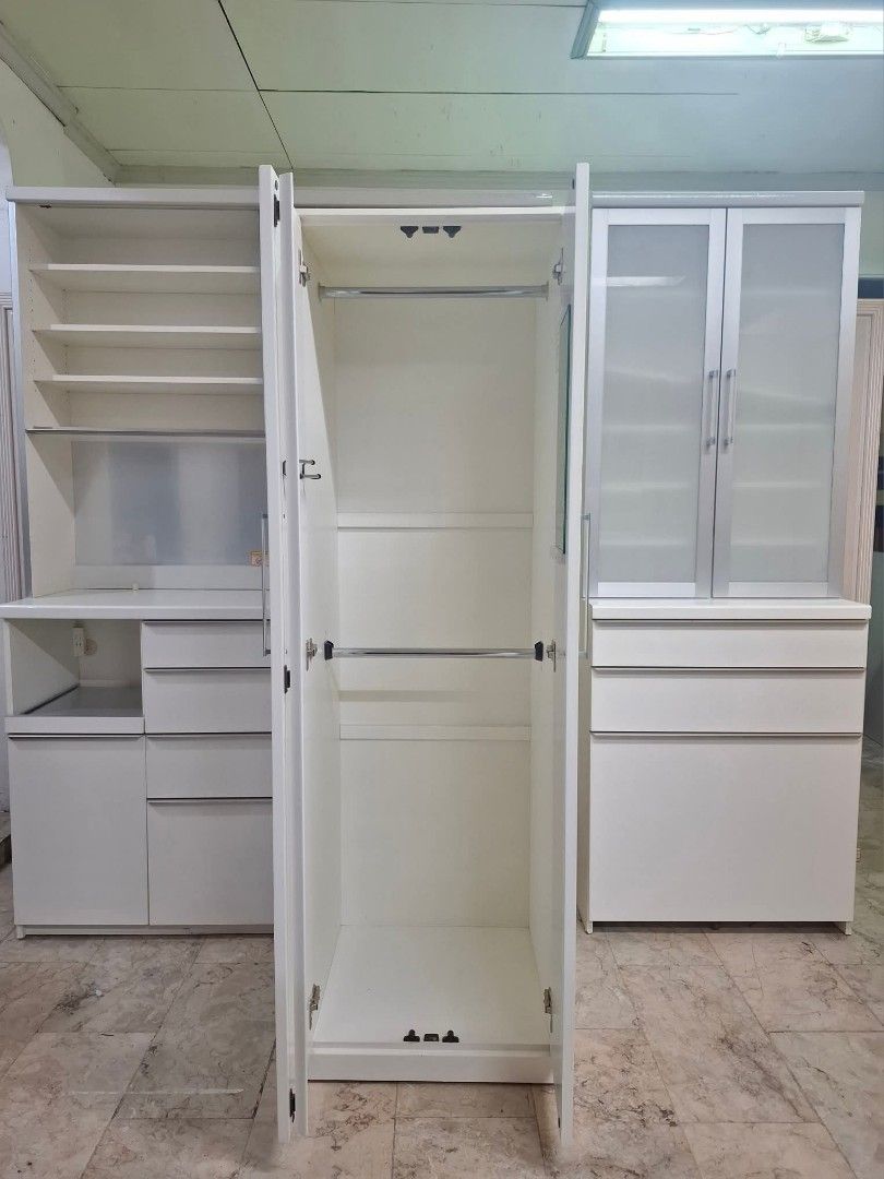 2 Door Wardrobe Closet Cabinet (Category: Shelves, Cabinets & Racks) located in Quezon City. Submitted by dannikkishoppe2 (Listing ID 1461259326, Image 3). Description: 2 Door Wardrobe Closet Cabinet ‼️₱9000‼️ *duco finish doors *compressed, solid wood, plyboard Please manage your expectations as there might be minimal flaws. Color may vary due to lighting, it may appear darker or lighter in person. Check photos first before buying. Please refrai