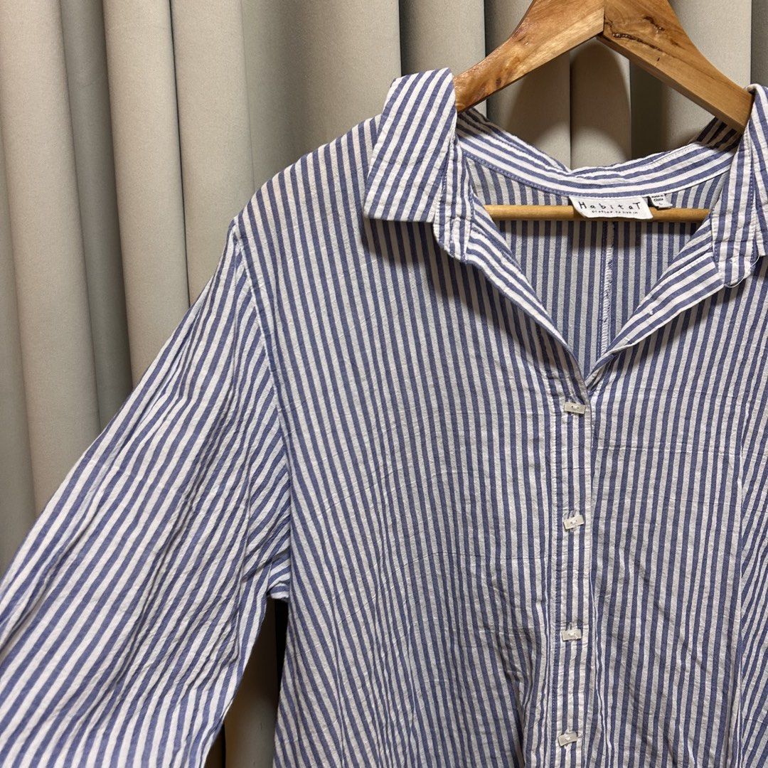 2XL Habitat Stripes Longsleeves (Category: Longsleeves) located in Rizal. Submitted by from99abovecloset (Listing ID 1461127124, Image 2). Description: CODE:119 Size: 2XL Armhole (laid flat):11” Bust (around): 48” Length (laid flat): 34” Cotton | loose | like new .