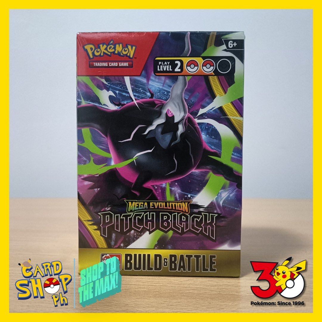 30TH Pokemon TCG: Mega Evolution Pitch Black Build & Battle Box (SEALED) (Category: Card Boxes & Cases) located in Cavite. Submitted by brick-cardshop.ph (Listing ID 1455104873, Image 1). Description: ☑️Condition: Sealed 🏷️Price: Php 2,000 📍Location: Cavite 🧾Payment: Gcash, Maya, or Go Tyme Bank 🚚Shipping: LBC or Lalamove 🗒️Note: Prices may change without notice. Lowball offers will not be entertained..