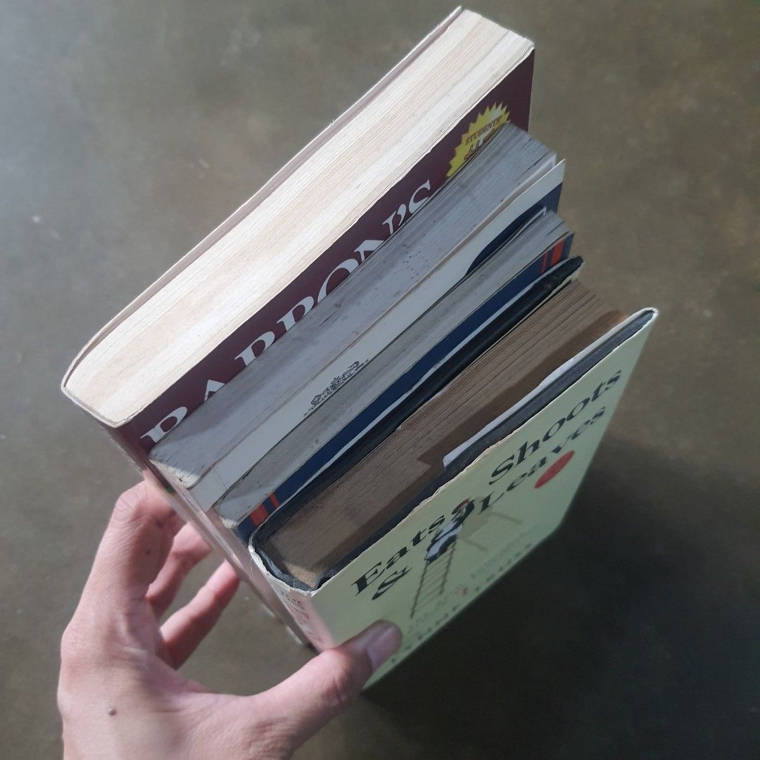 4 Books: IELTS, Interview, Performance Reviews, Punctuation (Category: Textbooks) located in Tarlac. Submitted by jajubells (Listing ID 1461168730, Image 2). Description: - Bundle of 4 books - Includes Barron's Essential Words for the IELTS - Includes Cambridge IELTS book - Covers 'Successful Interviewing and Recruitment' - Features 'Perfect Phrases for Performance Reviews' - Also includes 'Eats Shoots & Leaves' for punctuation - Ideal for studen