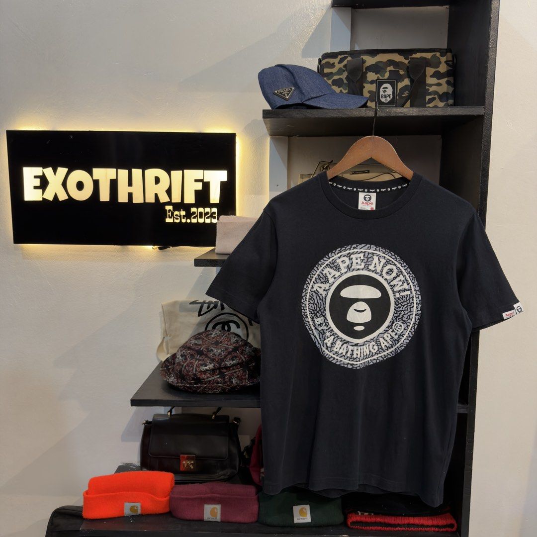 Aape Now Big Logo Black Shirt (Category: Tshirts & Polo Shirts ) located in Manila. Submitted by jerichomal82553 (Listing ID 1461259510, Image 1). Description: Aape Now Big Logo Black Shirt 19 by 27 Good Condition Complete Tags.