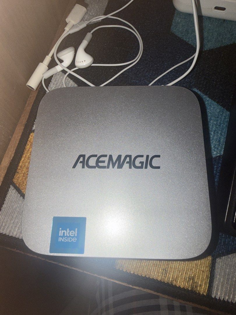 ACEMAGIC Mini PC Intel Inside (Category: Desktops) located in Manila. Submitted by jed_jireh (Listing ID 1461217318, Image 1). Description: - ACEMAGIC Mini PC with Intel Processor - Versatile Display Outputs: HDMI and DisplayPort - Convenient Connectivity: 2 USB ports on front, 2 USB ports on back - Audio Jack for sound output - DC Power Input - Compact and Powerful Design - Ideal for everyday tasks and entertainment.