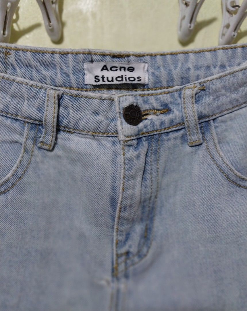 Acne Studios Light Wash Distressed Denim Shorts (Category: Shorts) located in Manila. Submitted by PrinceDani.Clothing (Listing ID 1461305998, Image 2). Description: acne studios denim shorts Size 30-31in width 13in length vg condition .