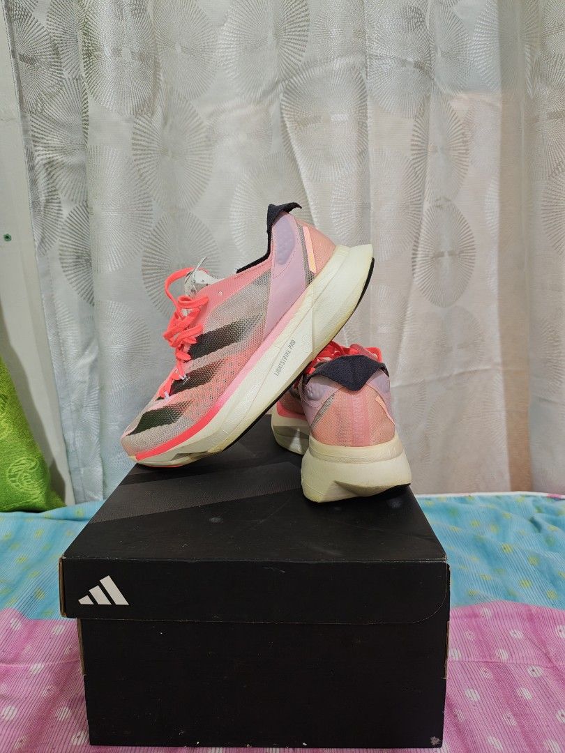 Adizero Adios Pro 3 Womens US 5 (Category: Shoe inserts) located in Cavite. Submitted by equalizer007 (Listing ID 1461138796, Image 3). Description: Adidas Adizero Adios Pro 3 (Women's US 5) Used only once Price: ₱ 5,495 - Negotiable Description: Selling my wife's authentic Adidas Adizero Adios Pro 3. Top-of-the-line carbon-plated racing shoe, perfect for marathons and PR chasing! Size: Women's US 5 / UK 3.5 / FR 36 / 22cm Condition: 9.5/10 Compl
