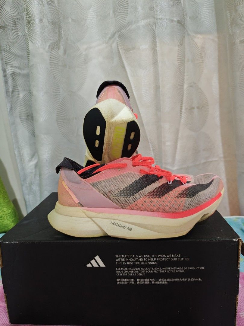 Adizero Adios Pro 3 Womens US 5 (Category: Shoe inserts) located in Cavite. Submitted by equalizer007 (Listing ID 1461138796, Image 2). Description: Adidas Adizero Adios Pro 3 (Women's US 5) Used only once Price: ₱ 5,495 - Negotiable Description: Selling my wife's authentic Adidas Adizero Adios Pro 3. Top-of-the-line carbon-plated racing shoe, perfect for marathons and PR chasing! Size: Women's US 5 / UK 3.5 / FR 36 / 22cm Condition: 9.5/10 Compl