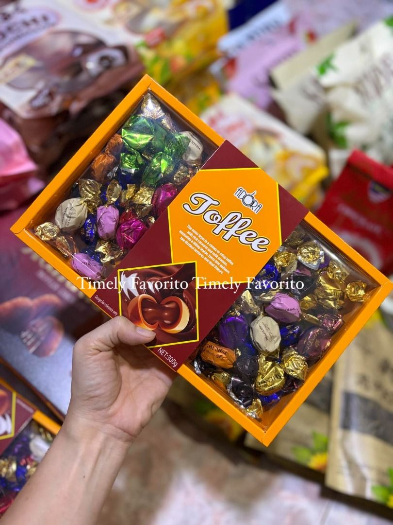 Adora Hard Stuffed Mixed Toffees Caramel Candy 300g (40pcs) (Category: Packaged & Instant Food) located in Pasay City. Submitted by timelyfavorito1 (Listing ID 1461234079, Image 3). Description: Imported! ALL ORIGINAL Disclaimer: Timely Favorito is not affiliated with any of the brands posted on this account. Copyright & Trademarks are sole property of the brand owners..