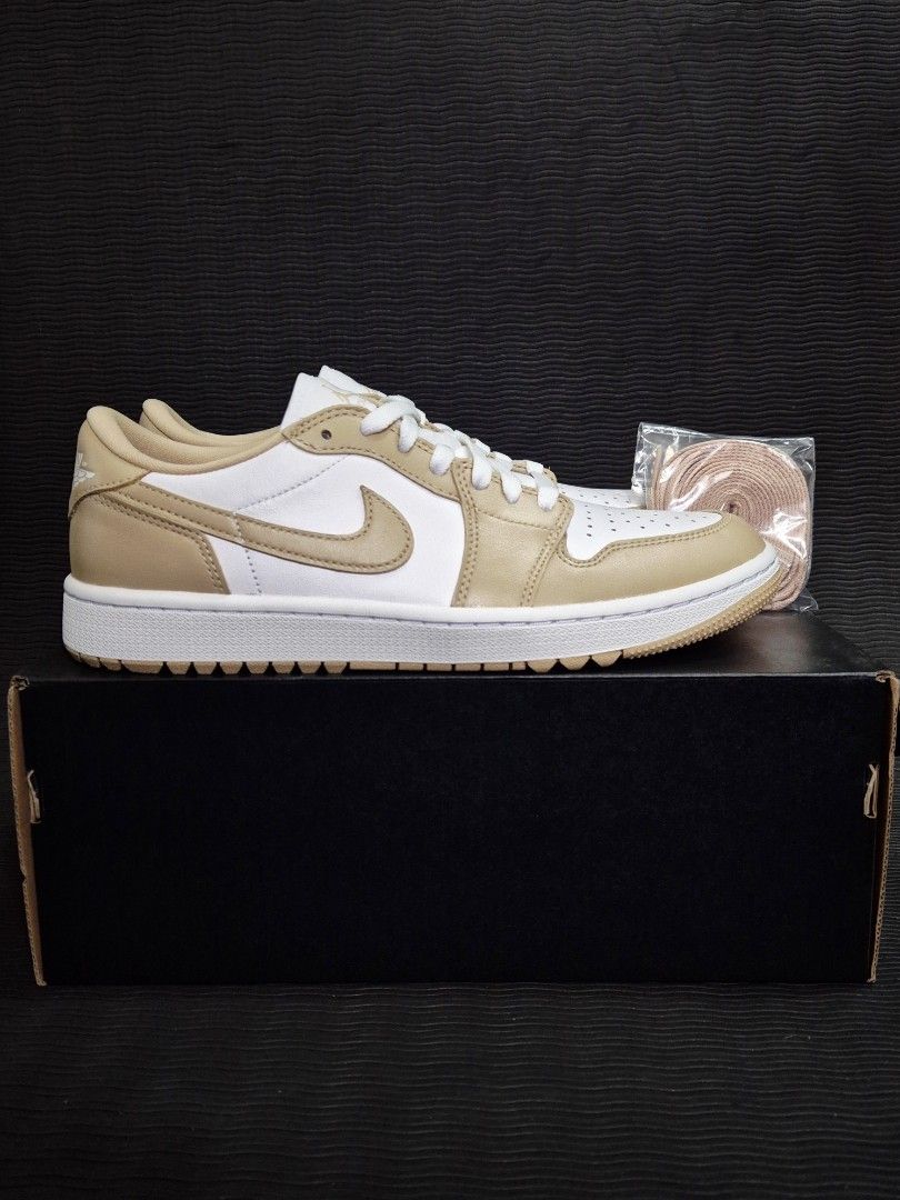 Air Jordan 1 Low Golf 'White Linen' (Category: Sneakers & Footwear) located in Manila. Submitted by jrtgunao32451 (Listing ID 1461216273, Image 2). Description: ▪︎Php 4,500 (Below SRP: Php 7,595) ▪︎Size: 8.5 US | 9.5 US Men's ▪︎Brand new with OG box + extra lace. ▪︎Proof of previous transactions: 📌 Follow us on FB and IG: jjcsoles 📌 ▪︎Mode of Payment: Gcash /BPI /BDO 🚚 Lalamove / LBC (Shipping fee will be shouldered by the buyer) 📍Meet-up (Ne
