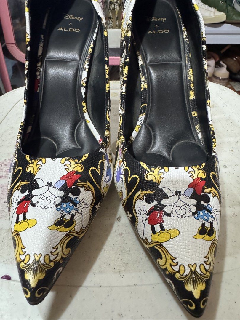 Aldo 100% Original (Category: Heels) located in Manila. Submitted by wildbear.e10374 (Listing ID 1461190714, Image 1). Description: Aldo Disney brand good quality Suitable for ladies who like with extra high heels when walking and party Extra pretty of your looks .