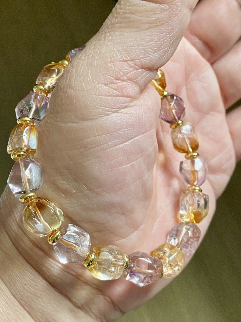 Ametrine Bracelet (Category: Bracelets) located in Pasig City. Submitted by talaversify (Listing ID 1461199599, Image 2). Description: Semi-precious stone: Ametrine Stone size: 9mm Free-form Wrist size: 16cm 💠 Natural stone 💠.