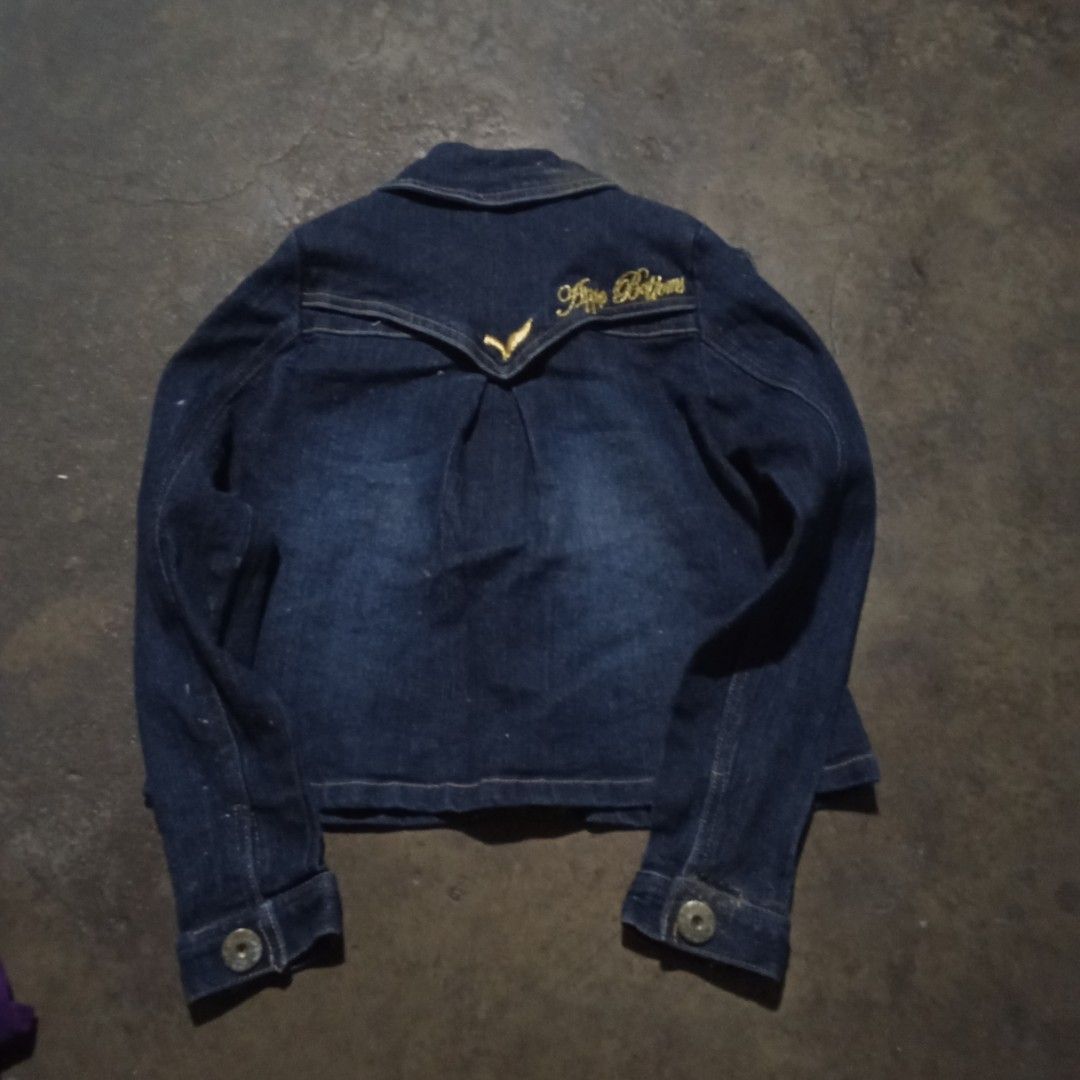 Apple bottoms (Category: Coats, Jackets and Outerwear) located in Manila. Submitted by tcbukay_zxc25 (Listing ID 1461322929, Image 2). Description: apple bottoms denim jacket size medium.