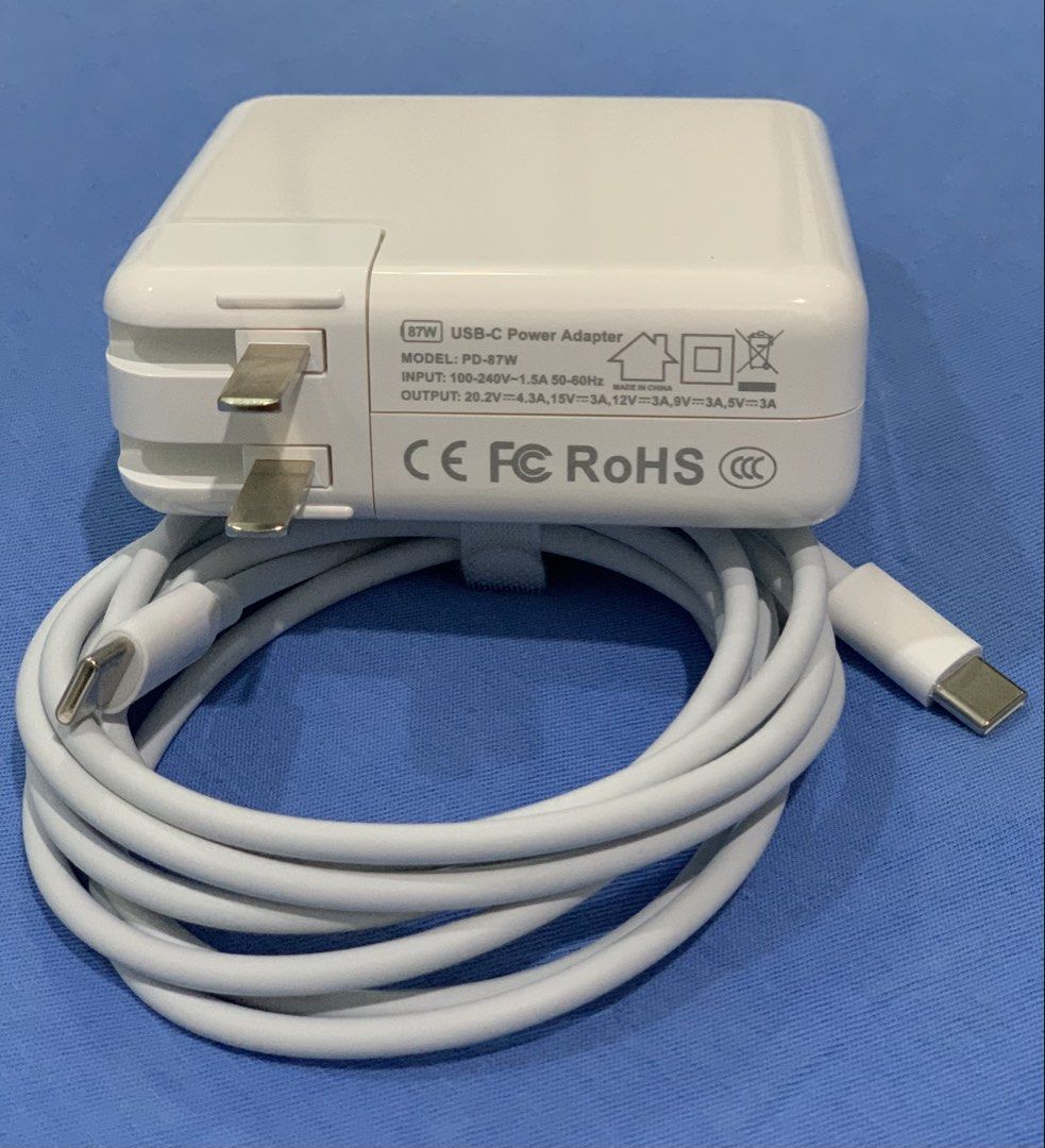 Apple MacBook Type C 87W Charger with Type C Cable (Category: Chargers & Cables) located in San Juan City. Submitted by ph_gadgets_hub (Listing ID 1461201196, Image 1). Description: 𝐅𝐋𝐀𝐒𝐇 𝐒𝐀𝐋𝐄🔥 ₱1,800 (set) 87W Apple USB-C MacBook Adapter with Type C to Type C MacBook Cable (2 meters) Charger Brand New♥️ also available: ₱1,500 87W macBook adapter ₱700 type c to type c cable(2m) ₱700 type c to type c braided cable(2m) ₱1,300 type c to ma
