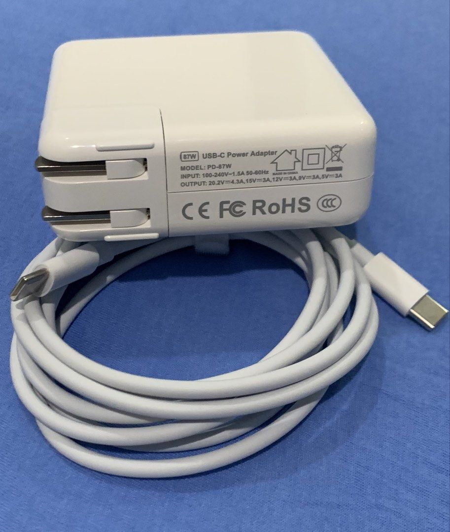 Apple MacBook Type C 87W Charger with Type C Cable (Category: Chargers & Cables) located in San Juan City. Submitted by ph_gadgets_hub (Listing ID 1461201196, Image 3). Description: 𝐅𝐋𝐀𝐒𝐇 𝐒𝐀𝐋𝐄🔥 ₱1,800 (set) 87W Apple USB-C MacBook Adapter with Type C to Type C MacBook Cable (2 meters) Charger Brand New♥️ also available: ₱1,500 87W macBook adapter ₱700 type c to type c cable(2m) ₱700 type c to type c braided cable(2m) ₱1,300 type c to ma