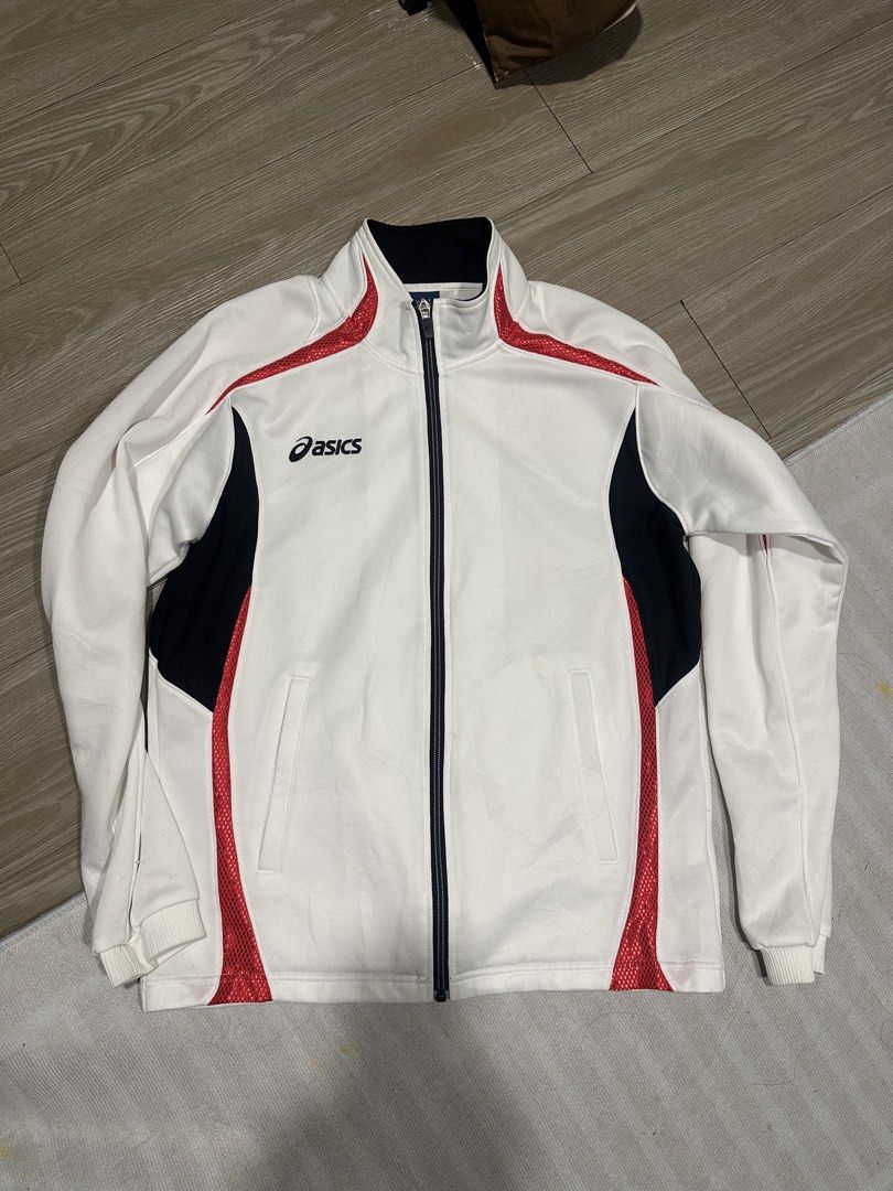 Asics full-zip track jacket (Category: Coats, Jackets and Outerwear) located in Manila. Submitted by j.closet_ (Listing ID 1461120331, Image 1). Description: Condition: 9/10 No issues What you see is what you get Slightly Negotiable Metro Manila: Lalamove/Moveit/Grab Outside Metro Manila: JnT/LBC RFS: Decluttering.