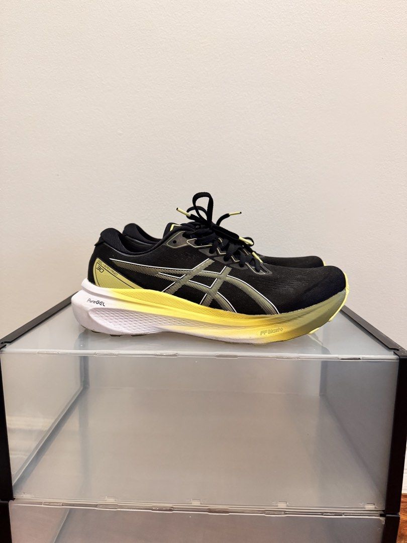 ASICS GEL-KAYANO 30 (Category: Sneakers) located in Makati City. Submitted by monabad.235 (Listing ID 1461135187, Image 3). Description: -* Model: ASICS GEL-KAYANO 30 * Style/SKU: 1011B548-003 * Colorway: Black / Glow Yellow * Size: US 10 / UK 9 / EU 44 / 28 cm * Made in Indonesia * Release: 2023.