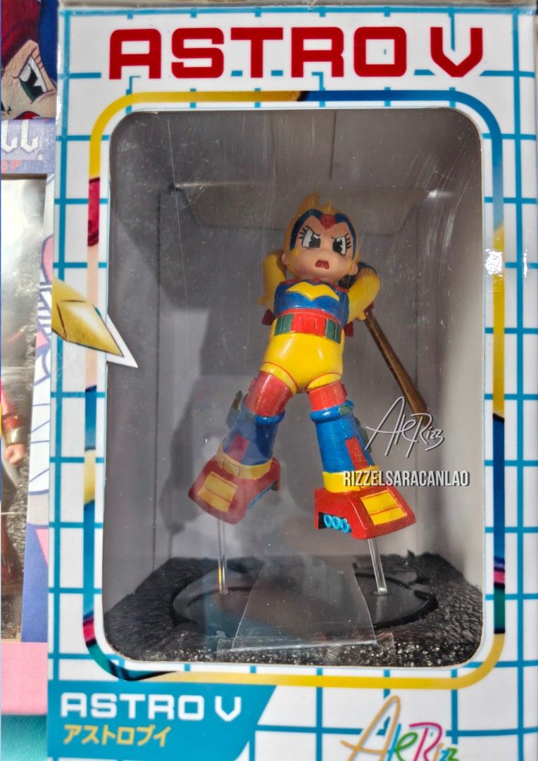 Astro V Action Figure Toy (Category: Designer & Blind Box Toys) located in Manila. Submitted by aterizz (Listing ID 1461182505, Image 1). Description: - Astro V Art toy by Ate Rizz Remember staring at your favorite '90s snack wrapper, wishing the robot on the front was a real toy? We made it happen. From iconic vintage snack packaging to a premium 3D-printed art toy—Astro V: Choco Bot Special Edition is officially AVAILABLE NOW! 100% Original Con