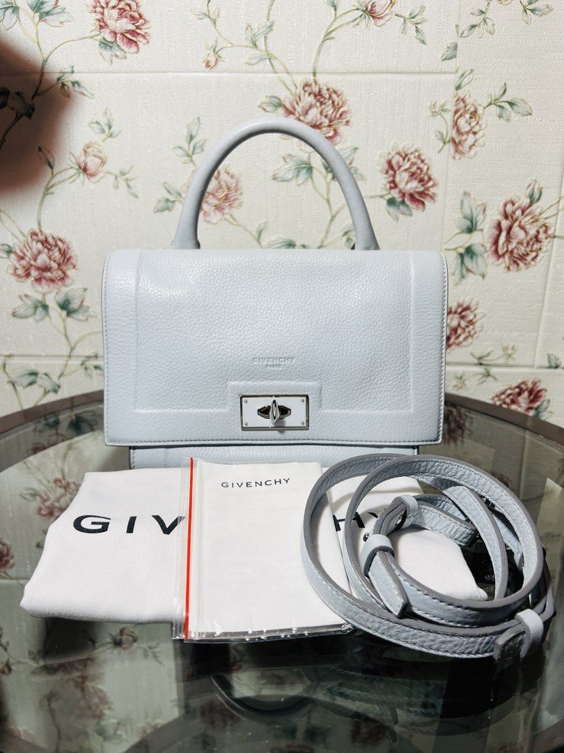 AUTHENTIC GIVENCHY SHARK MINI | WITH RECEIPT (Category: Luxury Bags & Wallets) located in Cavite. Submitted by charmscloset888 (Listing ID 1461127625, Image 3). Description: Honest flaw: faint blue pen-mark at the inside flap. Hindi naman masyado halata. Overall it is still in very good condition It comes with dustbag, long strap and receipt.